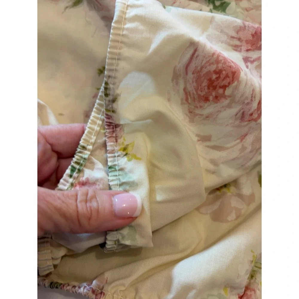 Vintage Springmaid Bill Blass Windermere Collection Queen Sheet Set Floral 3 Pc